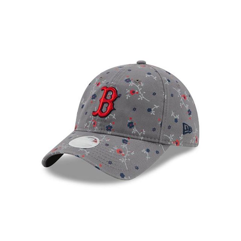 MLB Boston Red Sox Womens Blossom 9Twenty Adjustable (RPP6744) - Grey New Era Caps